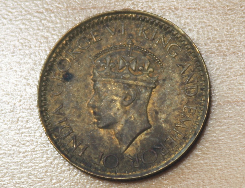 1943 Ceylon Sri Lanka 25 Cents