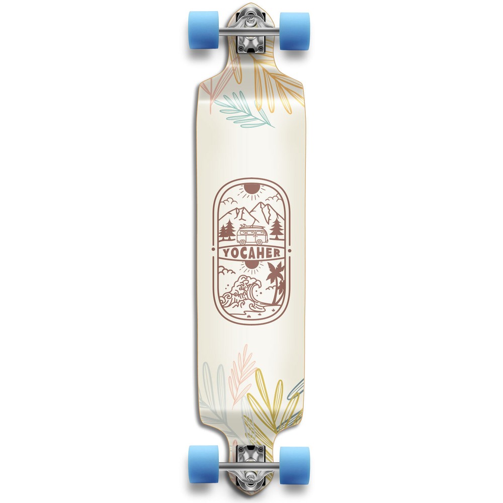 YOCAHER Longboard Complete - Earth Series - Adventure Colored