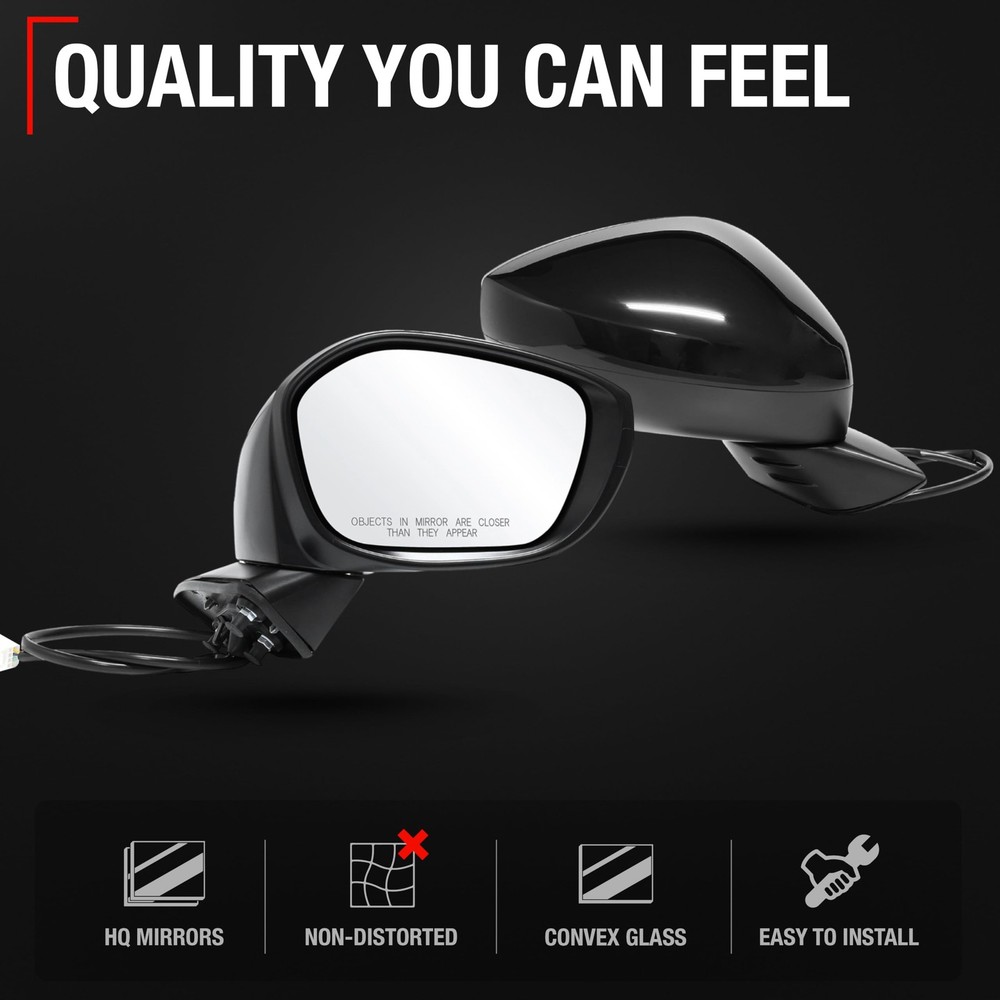 Honda Civic Passenger Side Mirror Replacement - Powered Adjustment, Manual Fo...