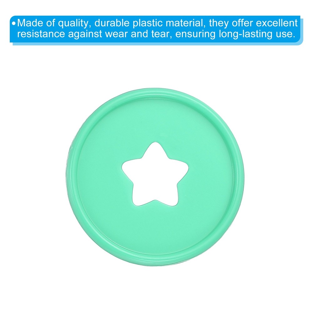 35mm Plastic Book Binding Discs, 33 Pack Expansion Discs Star, Green