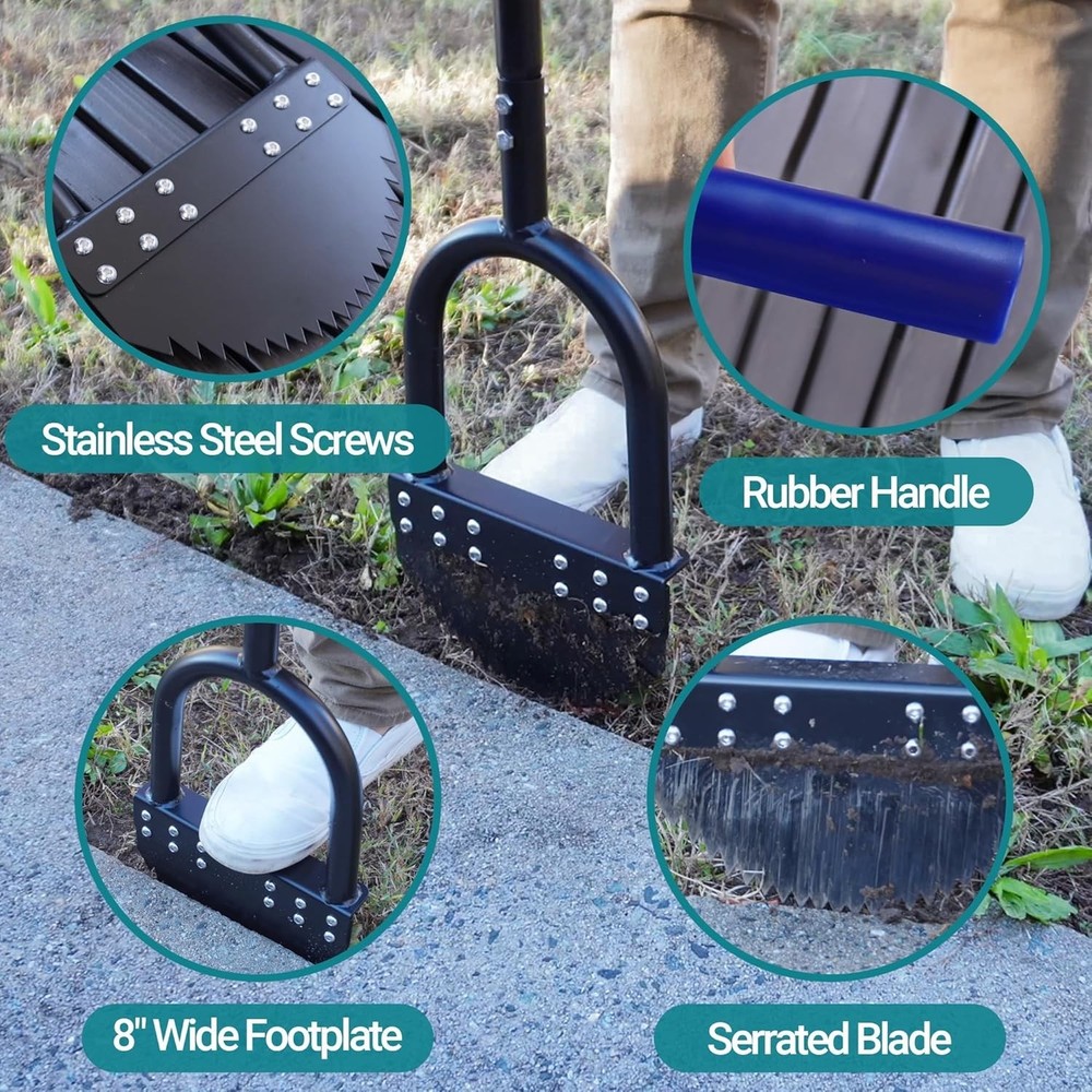 Half Moon Lawn Edger 41” - Spring Steel & Rustproof Design for Gardens