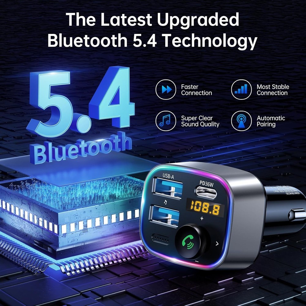 Bluetooth 5.4 Technology - Stable Connection & Smart Pairing