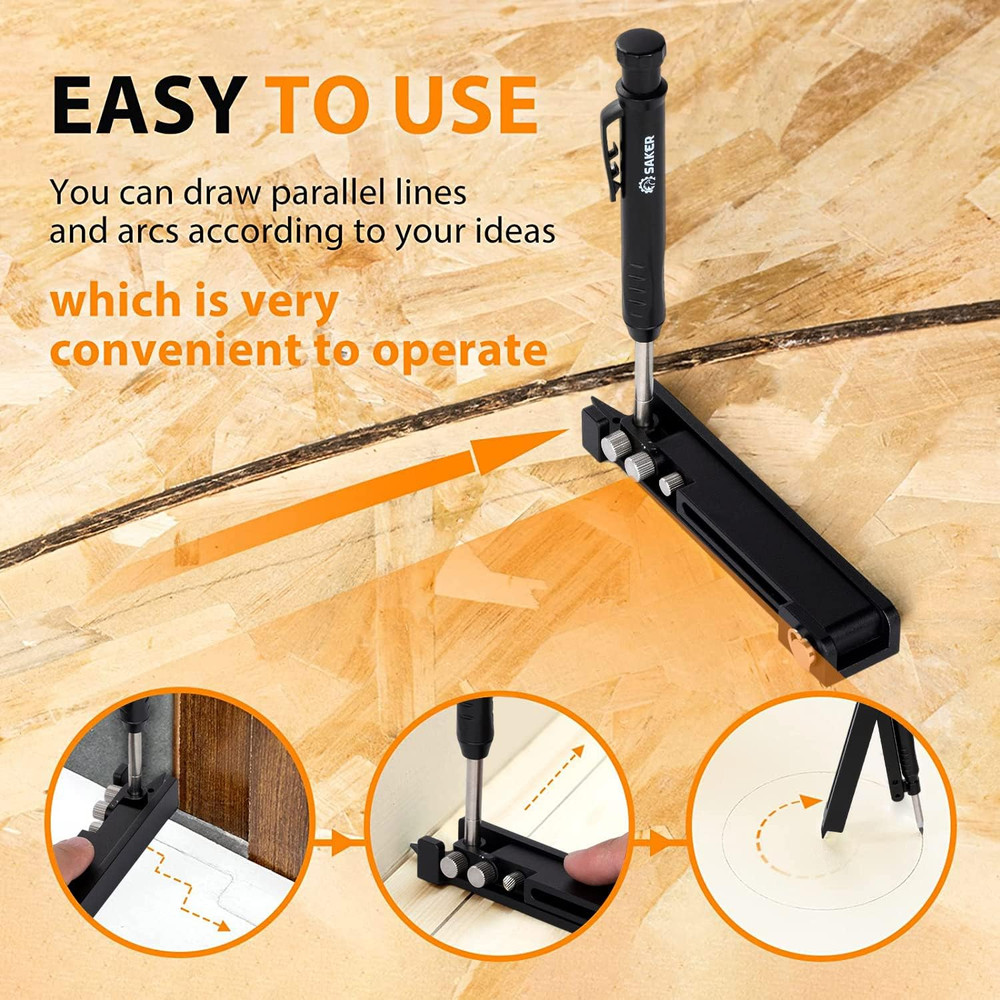 Multi-Function Scribing Tool- Construction Pencil- Aluminum Alloy Scribe Tool wi