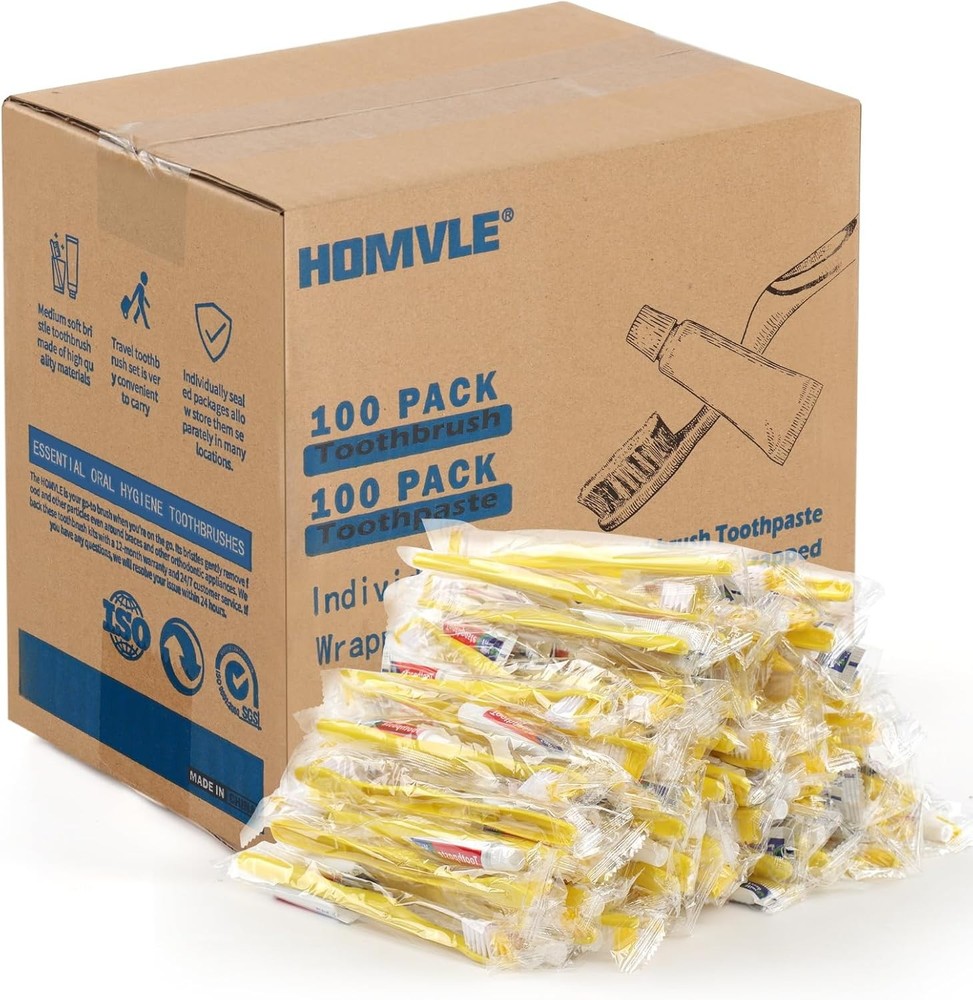 Disposable Toothbrushes with Tootaste - 100 Pas Indivily