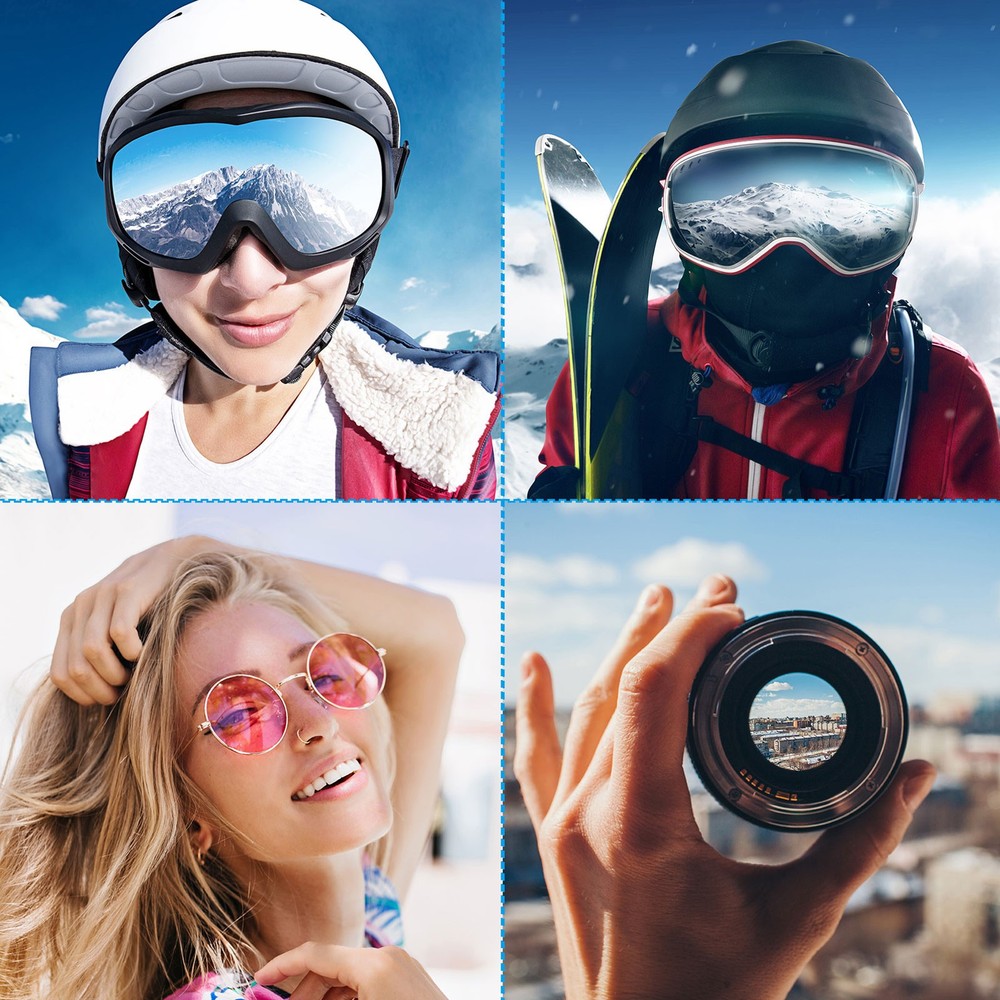 Ski Goggle Bag & Case, EVA Glass Case Box with Microfiber Goggle Pouch