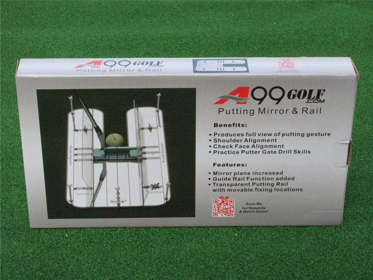 A99Golf Putting Mirror & Rail Alignment Practice Putting Training Aid Portable