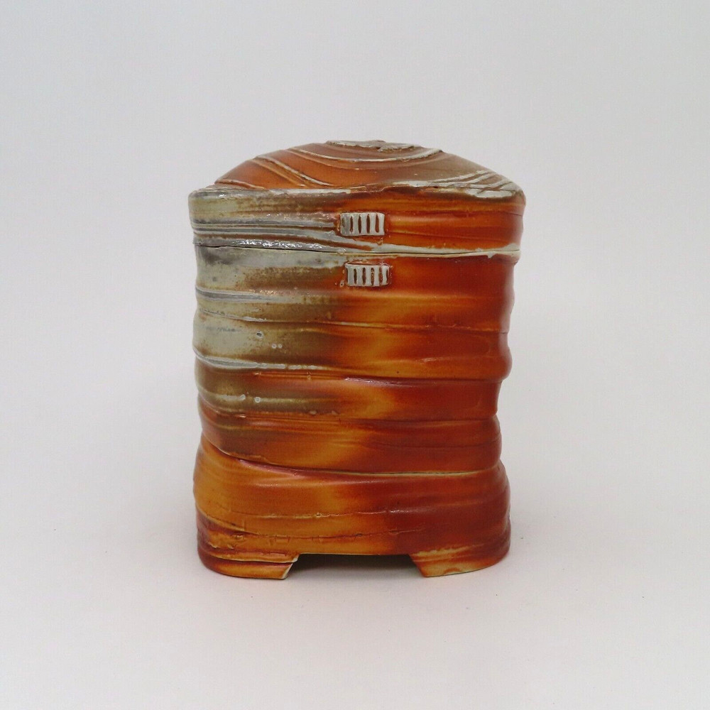 Tom White Studio Ceramic Handmade Thrown Stoneware Lidded Box Candy Spice Jar
