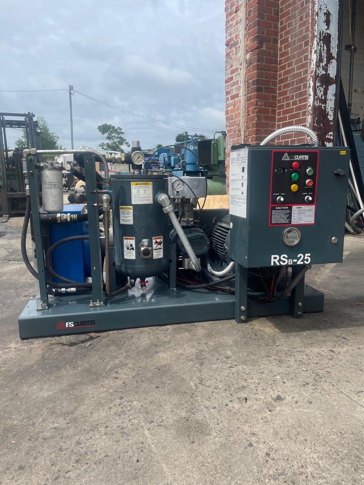 FS Curtis 25 hp rotary screw air compressor