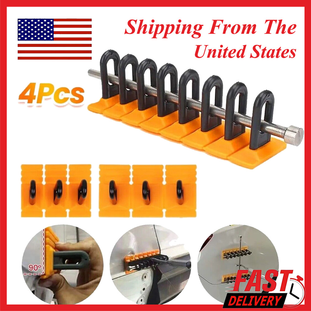 4 PCS Car Body Hail Glue Puller Tabs Pulling Paintless Dent Repair Removal Tool