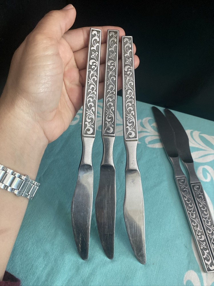5 MONTEREY ~ Riviera Stainless Japan ~ Dinner Knives Flatware