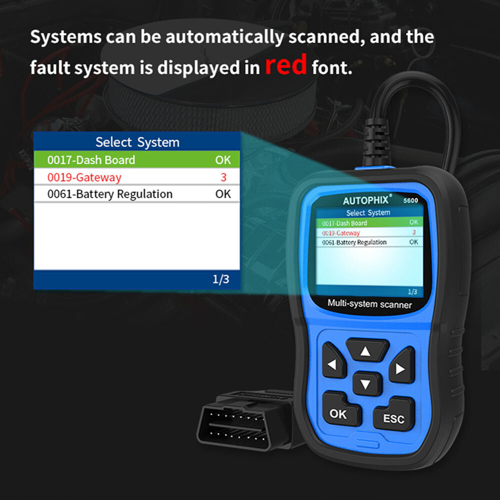AUTOPHIX 5600 Full System Scan Diagnostic for VW Audi Check Engine ABS BMS TPMS