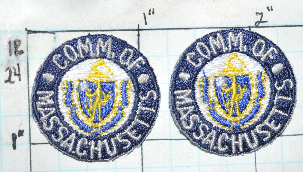 MASSACHUSETTS COMMONWEALTH POLICE SMALL 1 1/8" PATCH PAIR