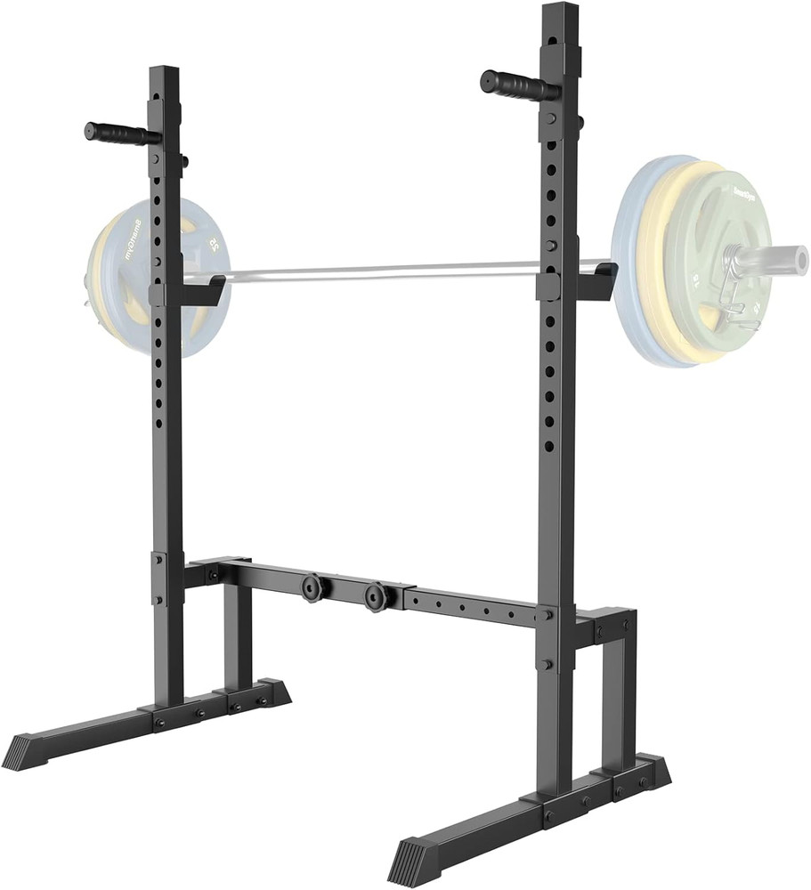 Barbell Rack Squat Stand Adjustable Bench Press Rack 550LBS Max Load Multi-Funct