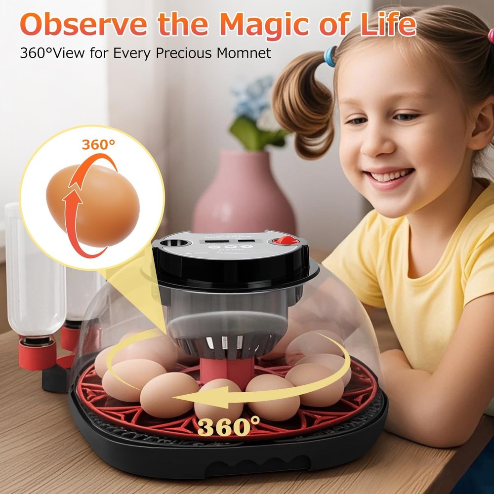 12 Egg Incubators for Hatching Eggs Automatic Egg Incubator with Temperature ...