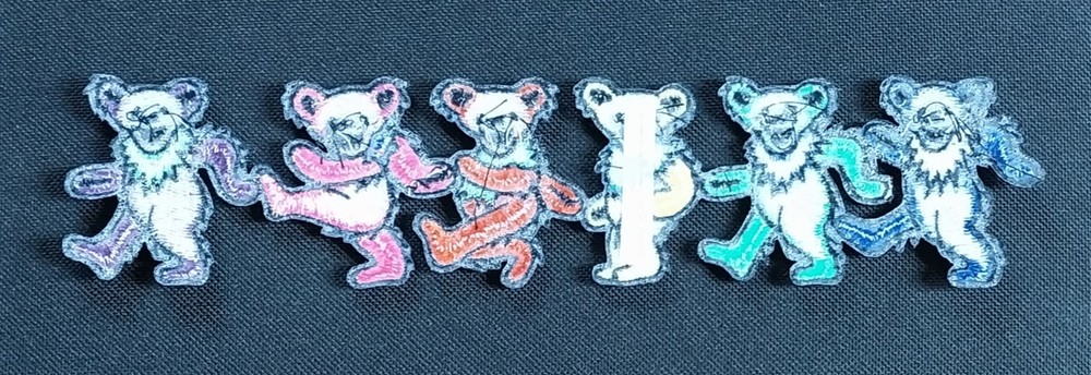 Licensed Grateful Dead Head Dancing Bears Marching Bears Embroidered Back Patch