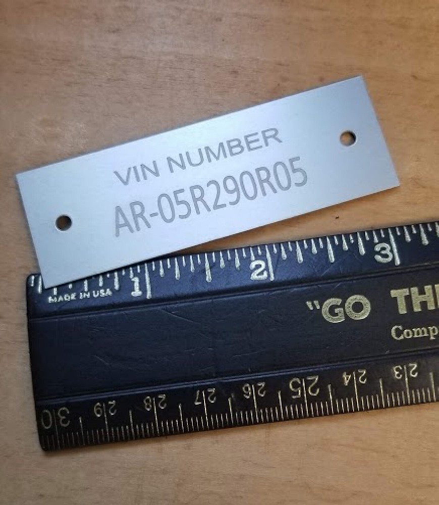 Laser Engraved Aluminum Identification plates