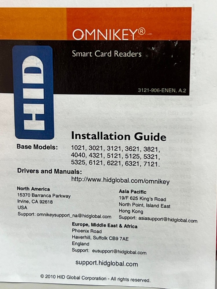 HID OMNIKEY 5125 PROX CARD READER USB PC LINKED DESKTOP