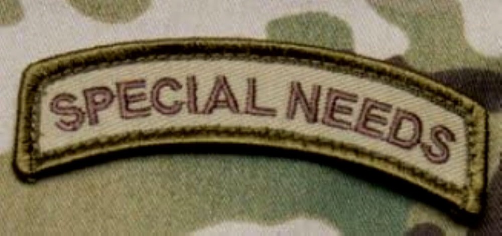 THREE PATCHES Mil-Spec Monkey Special Needs TAB Patch Multicam Color