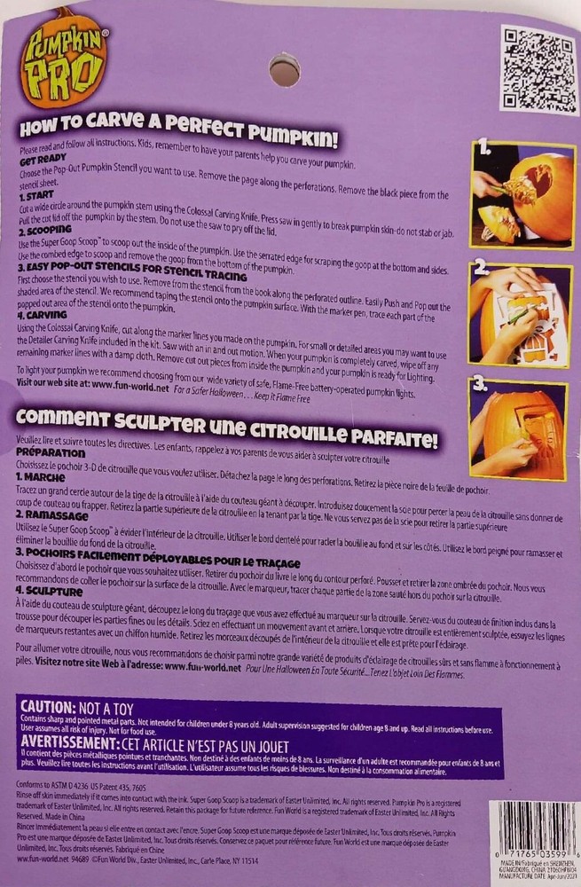 Pumpkin Pro Colossal Carving Kit Includes 6 Easy to Use Stencils & Scoop