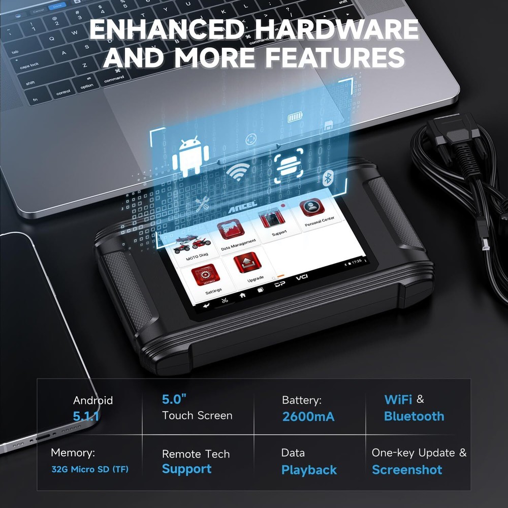 ANCEL MT500 PRO Motorcycle Scanner Full-System OBD2 Diagnostic Tool Programming