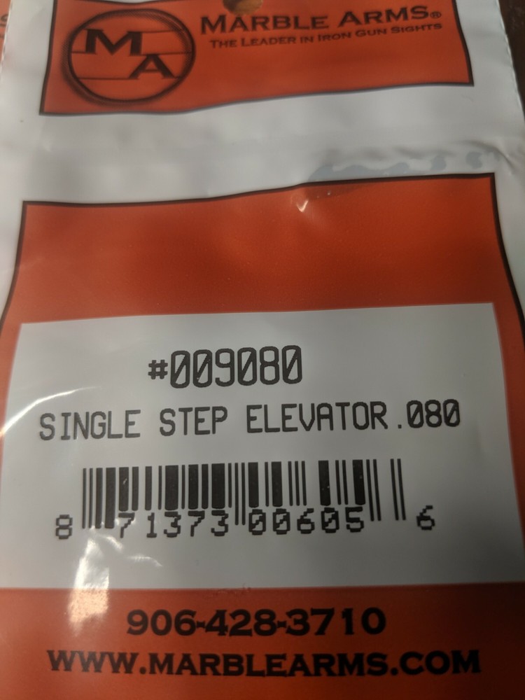 New Marble's .08" Single Step Rear Sight Elevator for buckhorn sights