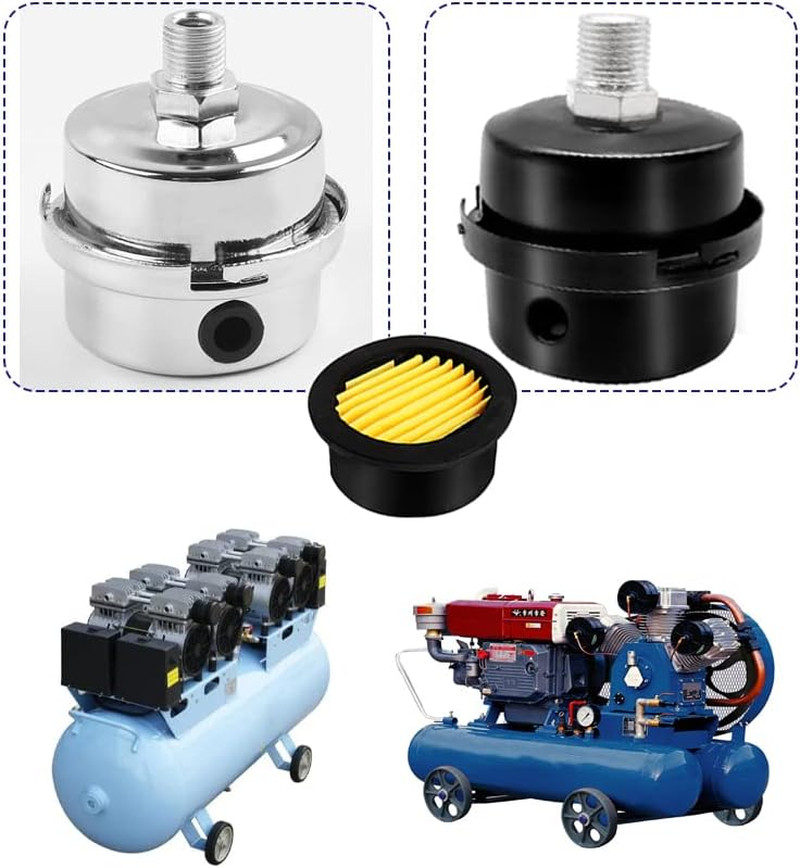 6PCS Air Compressor Replacement Filter Elements for 1/2'' 1/4" 3/8"Air Compresso