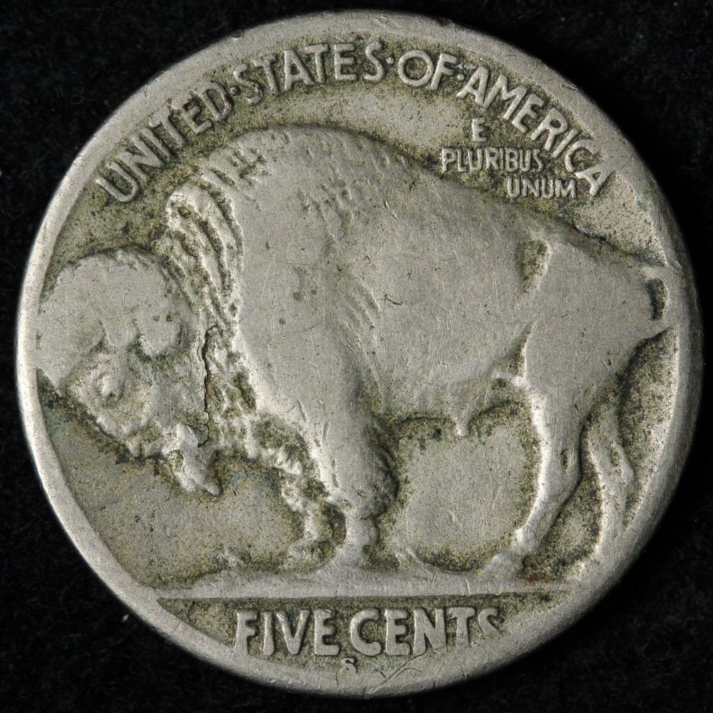 1917-S Buffalo Nickel FINE E187 VARCL