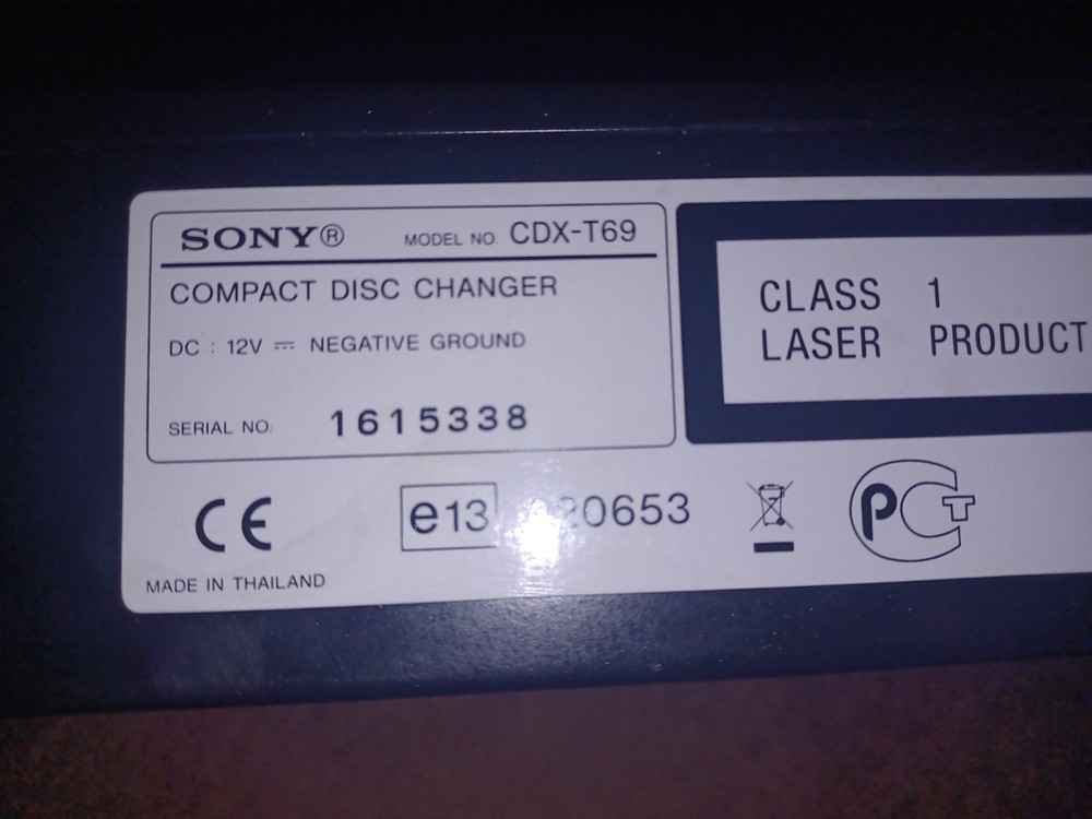 Sony Cdx-t69 Changer 6 Disc Changer