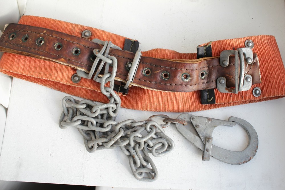 Vintage Soviet fire fighter high-altitude belt USSR