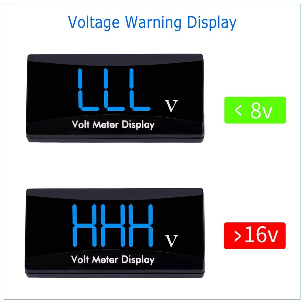 12V Digital LED Display Voltmeter Voltage Gauge Panel Meter For Car Motorcycle