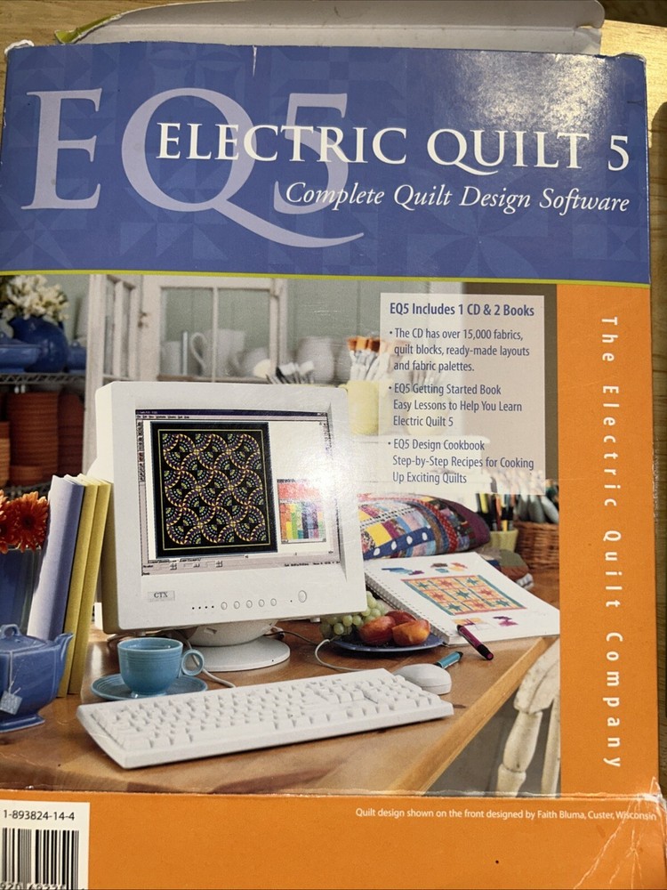 EQ5 Electric Quilt 5 Complete Quilt Crafting Design Software PC Windows CD-ROM