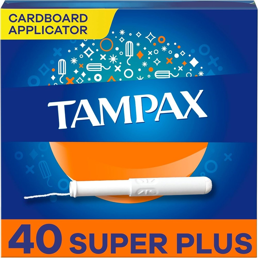 Tampons Super Plus Absorbency Cardboard Applicator Unscented 40 Count