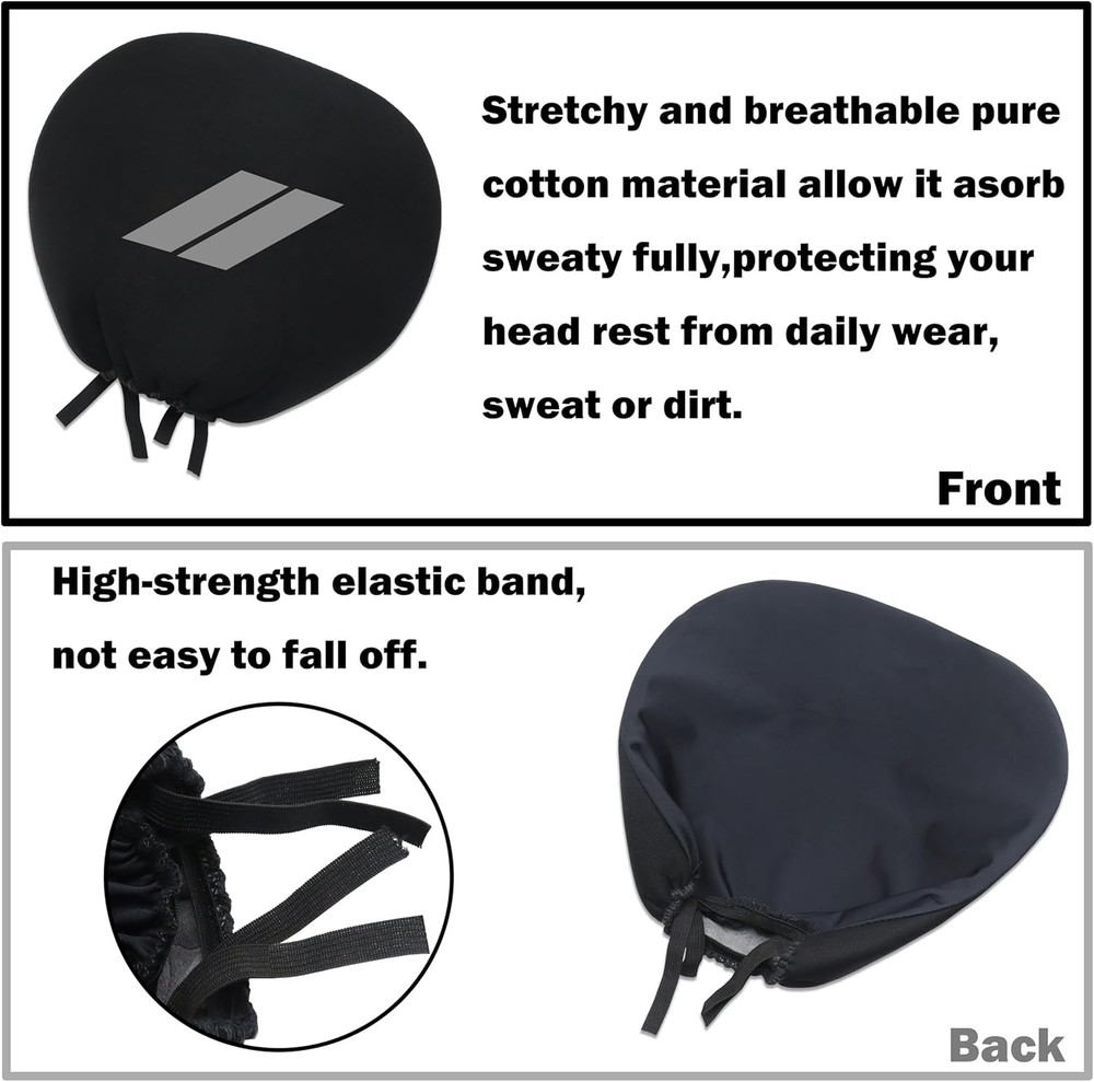 Headrest Covers for Dodge Charger Challenger Durango Accessories Gray Trim