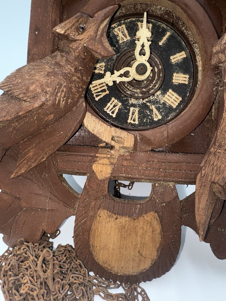 Vintage Regula Cuckoo Clock Germany W/ Bird & Rabbit Needs Work Untested