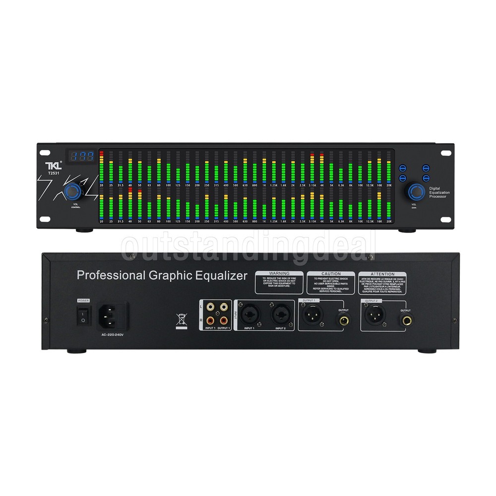 TKL T2531 Graphic Equalizer Audio Processor Two 31-Band Spectrum Display ot16