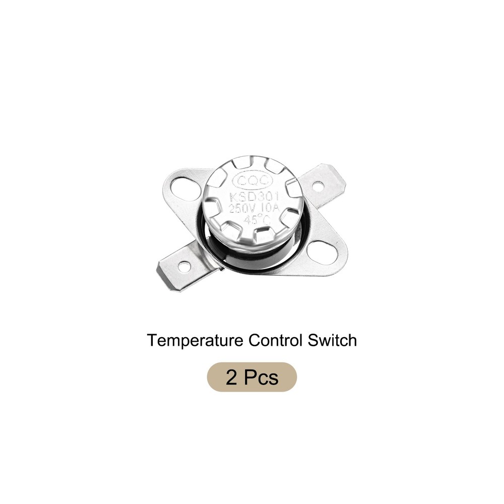 KSD301 Thermostat 45C NC Temperature Thermal Control Switch 90C Angle/2 Pcs
