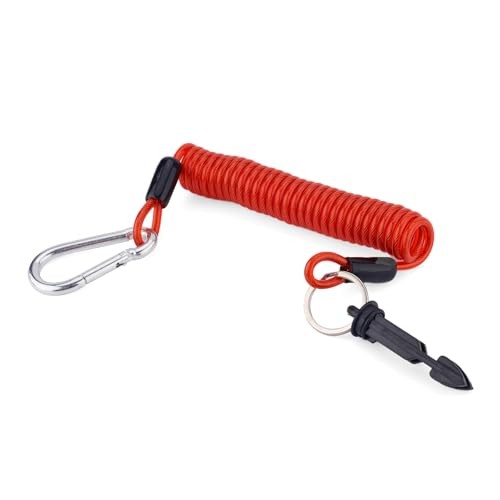 Trailer Brake Away Cable, 6ft High Rebound Spring Breakaway Coiled Cable Strap