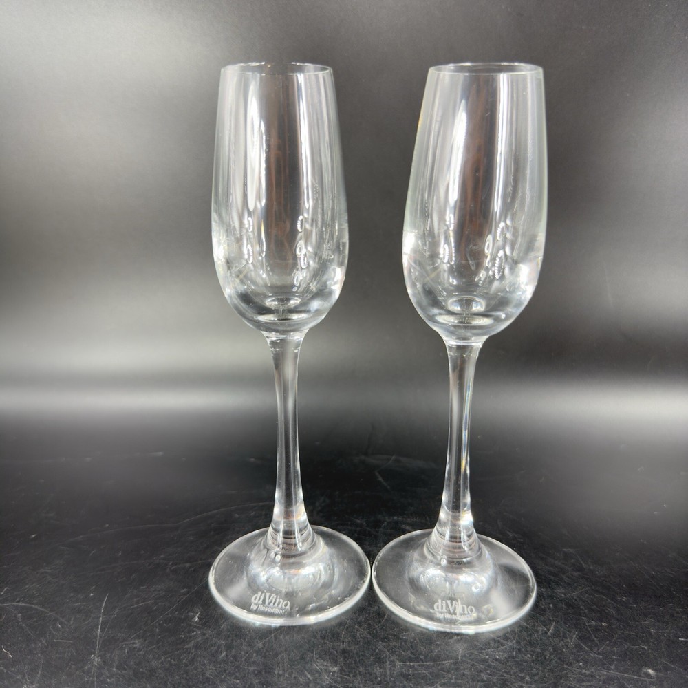DeVino by Rosenthal Clear Crystal Glasses Hand Blown Small Cups Barware Set 2
