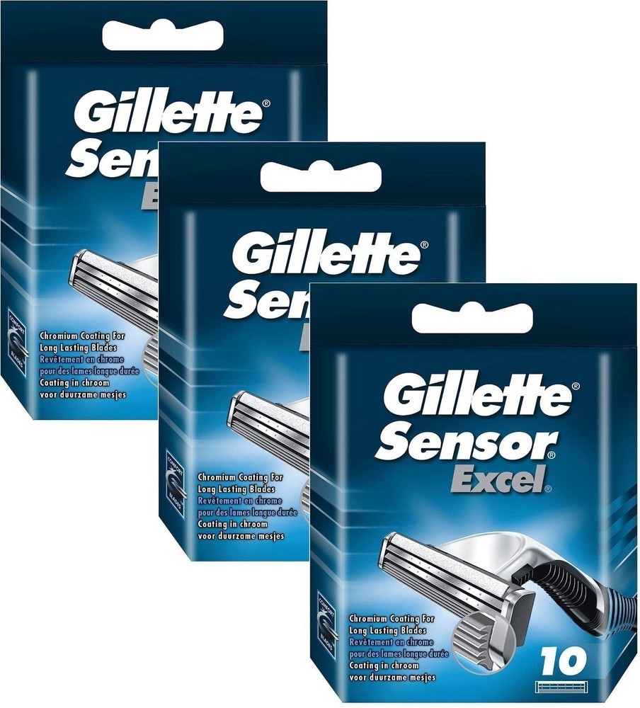 Gillette Sensor Excel Razor Blades - 30 Cartridges
