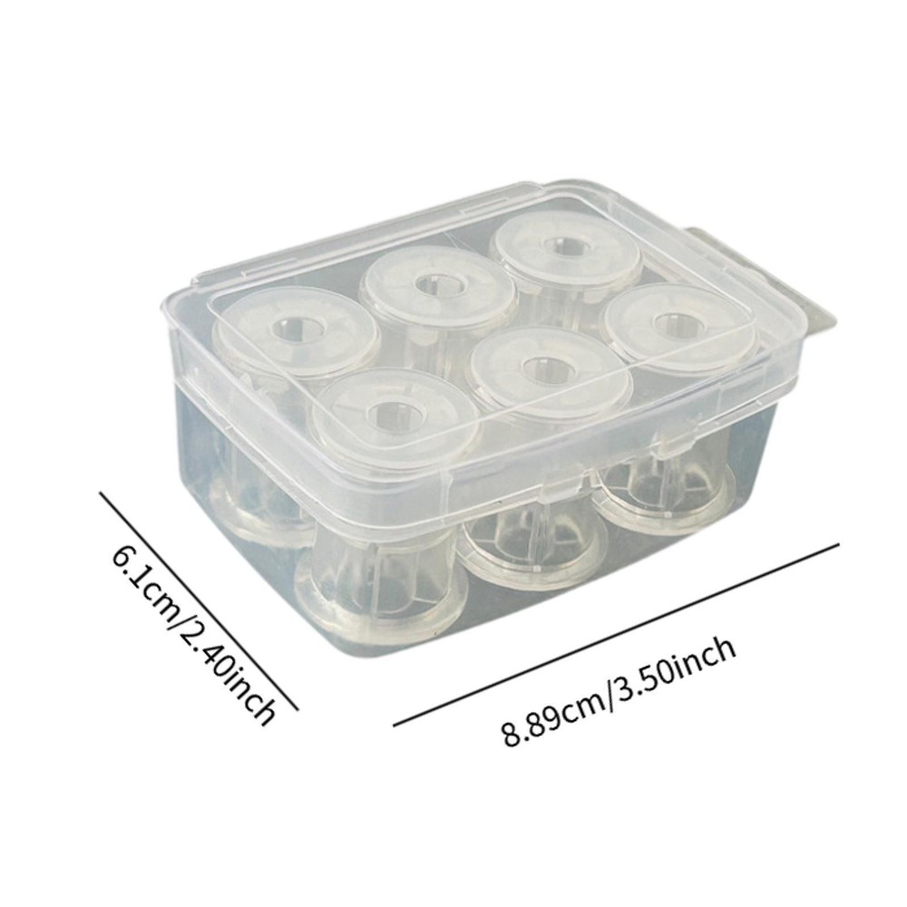 6 Pieces Fishing Line Bobbin Spools with Box Empty Spools