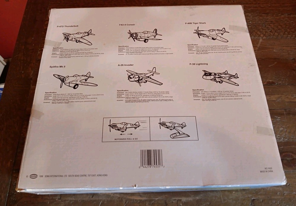 1998 Classic Air Fighters, Motorized Pull N Go, With Display Stands