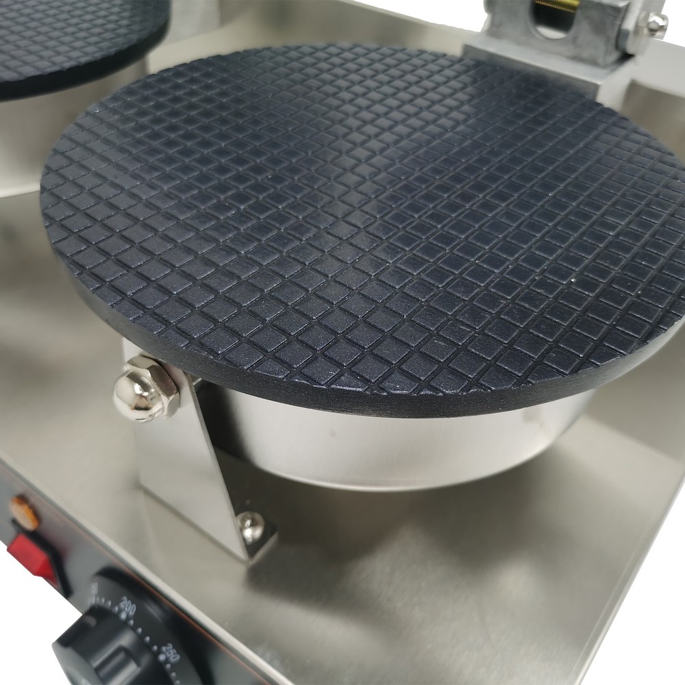 Ice Cream Waffle Cone Maker Machine Non-stick Double-head Egg Roll Making 110V