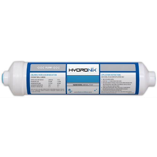 Hydronix ICF-10Q Inline Coconut Carbon Water Filter 1/4 Quick Connect