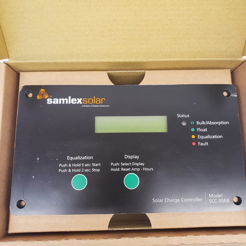 Samlex Flush Mount 20 Amp Solar Charge Controller with LCD Display - SCC-30AB
