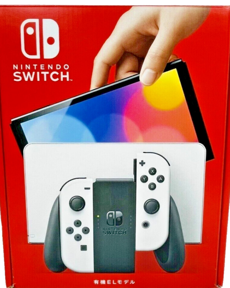 [B] OLED Switch Box Only Original Nintendo White Console Empty Retail AZN 📦🔥