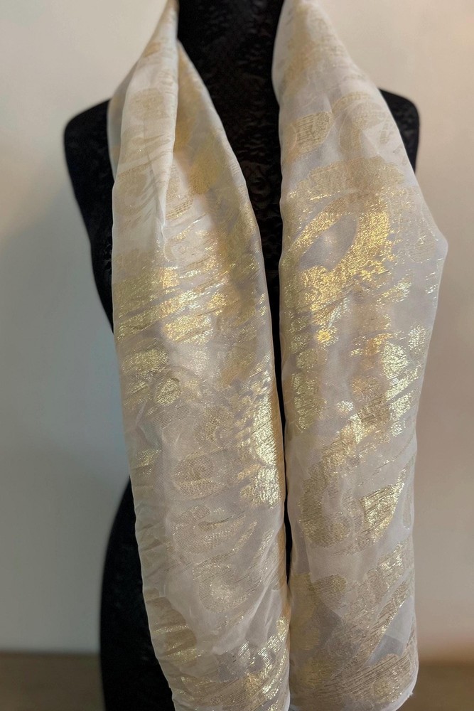 Silk Chiffon Lurex Stole