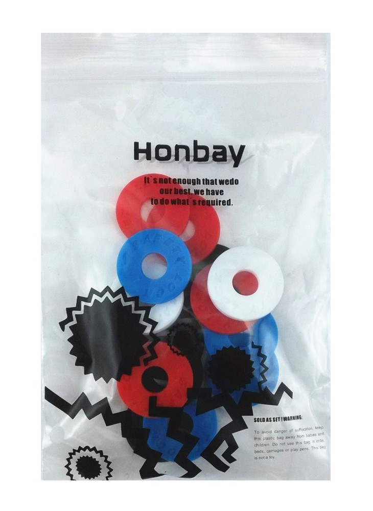 Honbay 16pcs Mix Color Rubber Protector Premium Strap Locks