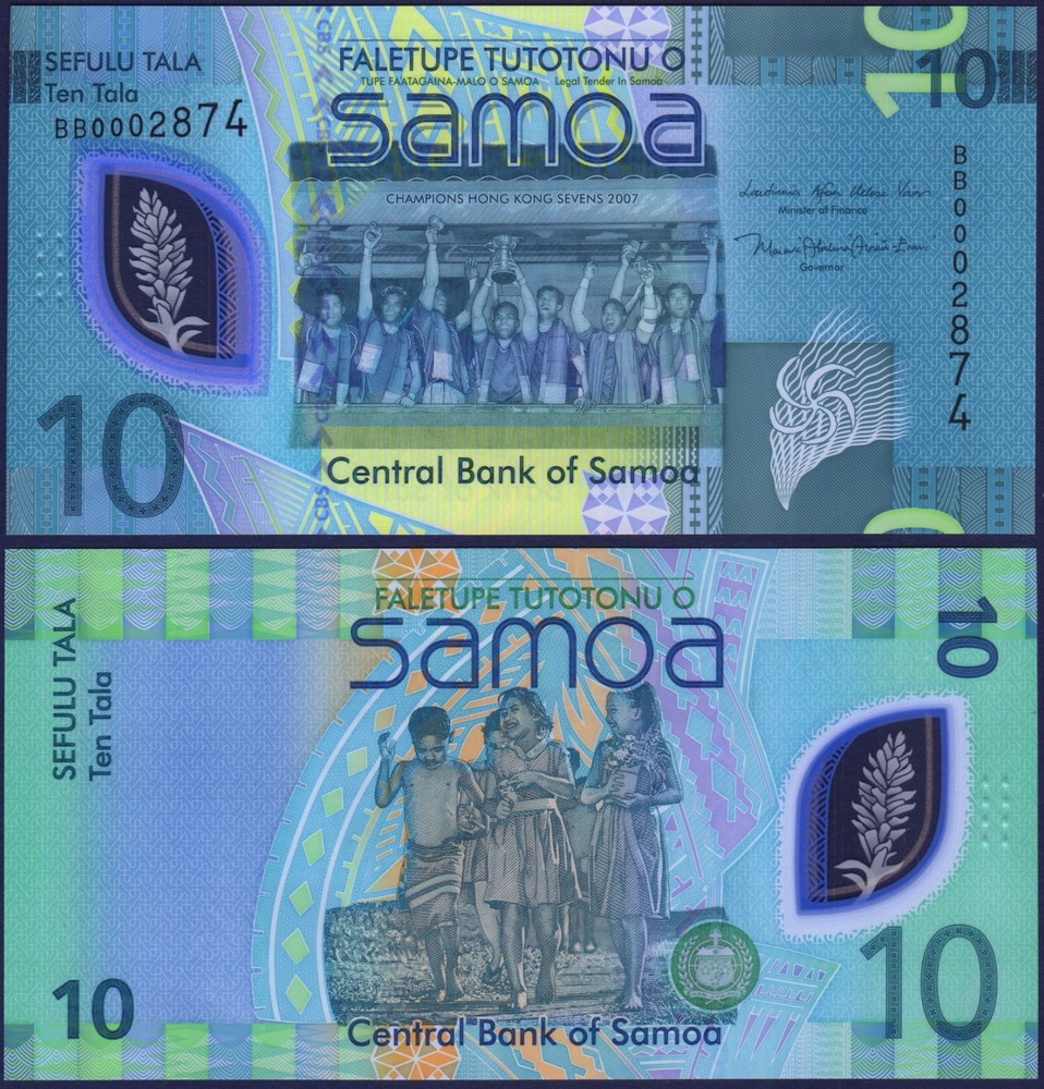 SAMOA - P48a - 10 Tala - First prefix BB - POLYMER - 2023 / 2024 - UNC