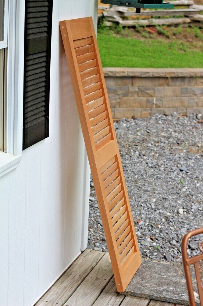 Solid cedar wood shutter 60.5" height 18" width 1 3/8" thick