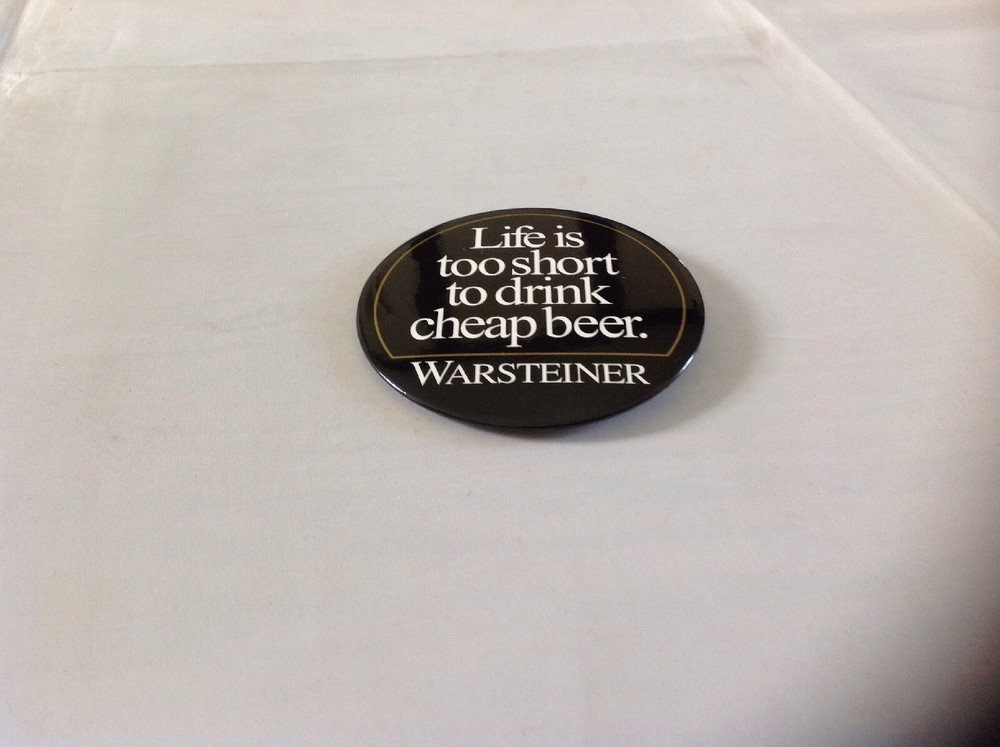 Warsteiner Beer 3" Pin Badge